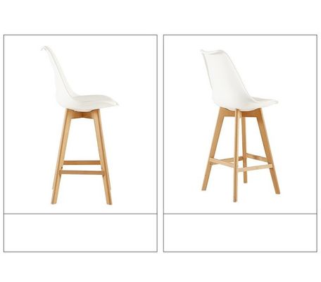 Kaffeeshop Barmöbel Hochstuhl Massivholz Barhocker mit Lederfunktion japanischer Stil