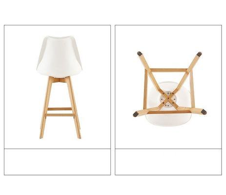 Kaffeeshop Barmöbel Hochstuhl Massivholz Barhocker mit Lederfunktion japanischer Stil