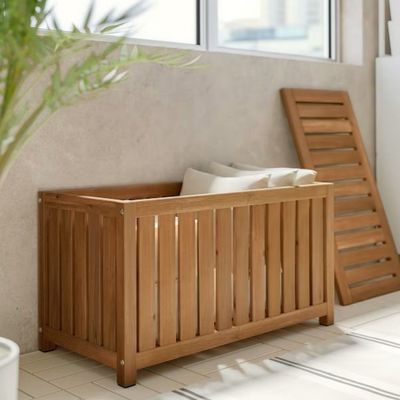 Anpassung Holz Außen-/Innenlagerbank Großes Lagerdeck Box Gartenschuppen