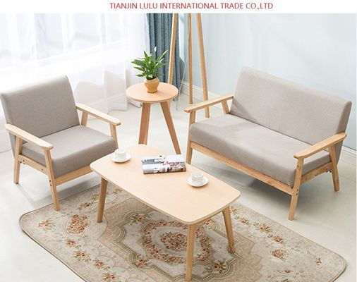 Holzsofa für Wohnzimmer Sektionsstil und OEM-Akzeptanz im Design enthalten