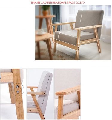 Holzsofa für Wohnzimmer Sektionsstil und OEM-Akzeptanz im Design enthalten