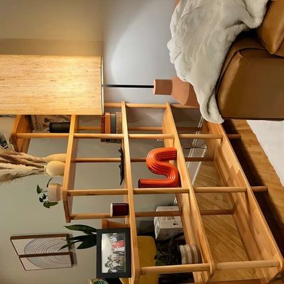 Wohnzimmer Massivholz Bücherregal Buche Holz Minimalistisch Holz Bücherregal mit Regalen Klappbar