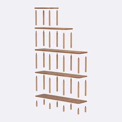 Wohnzimmer Massivholz Bücherregal Buche Holz Minimalistisch Holz Bücherregal mit Regalen Klappbar