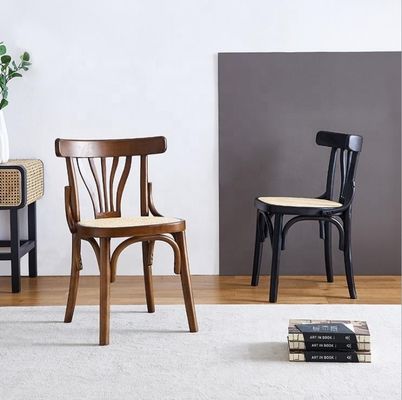 Massivholzstapelfähige Nordische Design Rattan Sitz Esszessel
