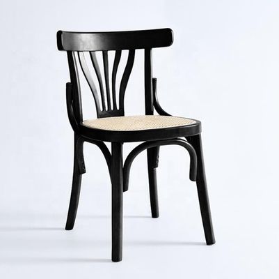 Massivholzstapelfähige Nordische Design Rattan Sitz Esszessel