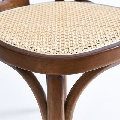 Massivholzstapelfähige Nordische Design Rattan Sitz Esszessel