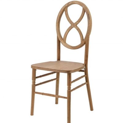 NO Falte aus massivem Holz Stapelbare Bankettstühle für Hotelmöbel Rundrücken Chiavari Design