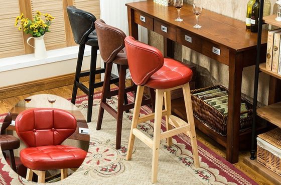 Postverpackung Y Moderne Antike Polsterholz Barstuhl Hocker Leder Hochstuhl für Bartisch zu erschwinglichen Preisen