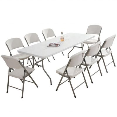 Postverpackung Y Küche Garten Außenraum Weiß Kunststoff Klapptische und Stühle zum Unkrautwaschen