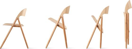 Außenbankettstuhl aus Massivholz Moderner Klappstuhl für Wohn-/Esszimmer im Restaurant/Hochzeitssaal