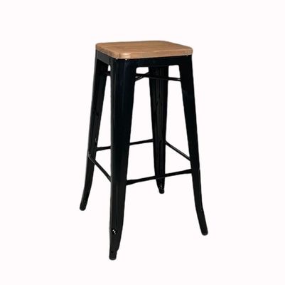 Antike Metall Bar Stuhl Hocker Holztopf Hohe Stuhl für Bar Tisch in Küche und Esszimmer