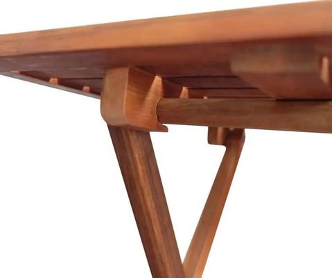 Picknick Massivholzrahmen Klappgartentisch für Outdoor-Kaffee-Tee-Getränke und Seitenpatio