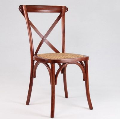 Rattan Cross Back Stuhl für das Esszimmer Hochzeit Moderne Holzstuhl in Braun/Natur/Weiß/Rotwein 25 Tage Lieferung