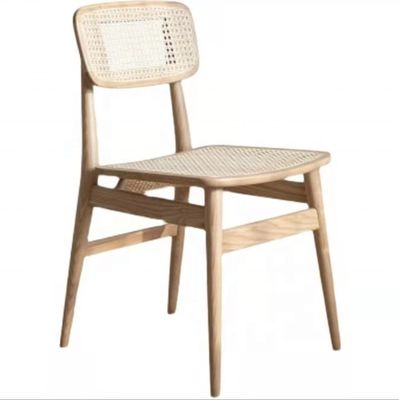 Moderne Design Nordischer Stil Massivholz Rattan Sitzstuhl OEM Service