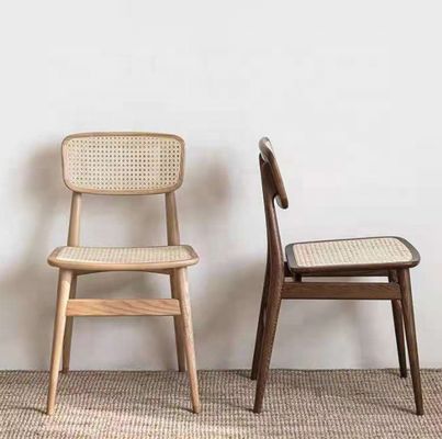 Moderne Design Nordischer Stil Massivholz Rattan Sitzstuhl OEM Service