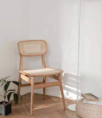 Moderne Design Nordischer Stil Massivholz Rattan Sitzstuhl OEM Service
