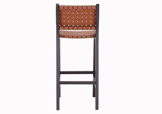 Moderner Stil Hochmassivholz Barstuhl für Nordische Mode Bistro Sattel Leder
