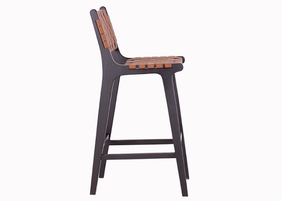 Moderner Stil Hochmassivholz Barstuhl für Nordische Mode Bistro Sattel Leder