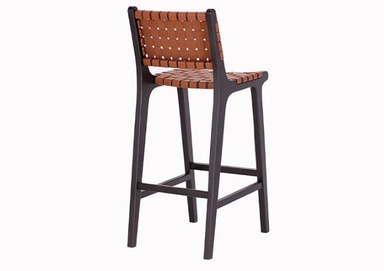 Moderner Stil Hochmassivholz Barstuhl für Nordische Mode Bistro Sattel Leder