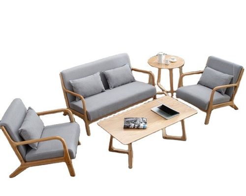 Wohnzimmer Sofa Set Möbel Zerlegt Armlehne Holz Stuhl mit modernem Design und tiefbraun/cremig weiß/blau/grau Farbe