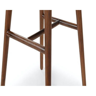 Moderne Mahagoni-Hochfuß-Holz-Barhocker für Kissen in Bars und Clubs