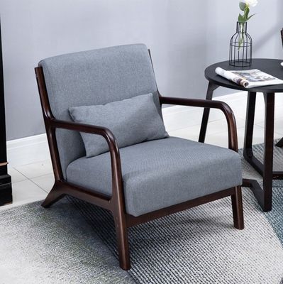 Postverpackung Massivholzrahmen Komfortabler Stoffsitz Faule Einzelsofa Stuhl für bequeme Nächte