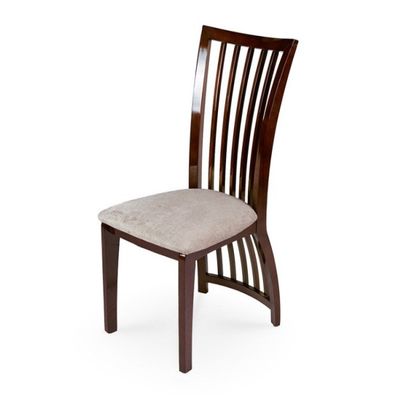 Esszimmermöbel Hohe Rückenstühle mit Holzrahmen und Stoffpolsterung im nordischen Stil