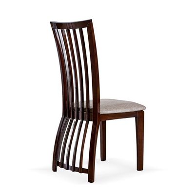 Esszimmermöbel Hohe Rückenstühle mit Holzrahmen und Stoffpolsterung im nordischen Stil