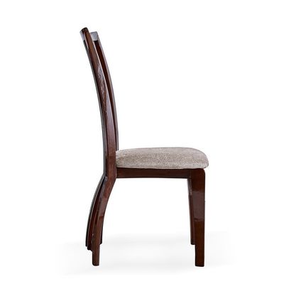 Esszimmermöbel Hohe Rückenstühle mit Holzrahmen und Stoffpolsterung im nordischen Stil