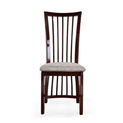 Esszimmermöbel Hohe Rückenstühle mit Holzrahmen und Stoffpolsterung im nordischen Stil