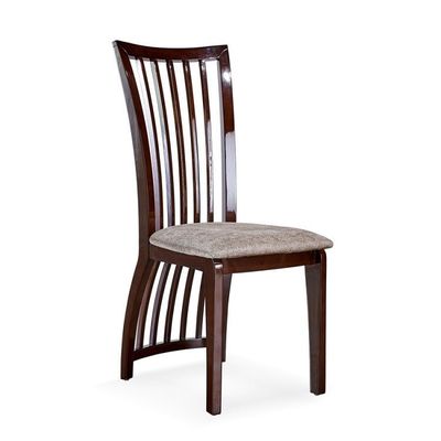 Esszimmermöbel Hohe Rückenstühle mit Holzrahmen und Stoffpolsterung im nordischen Stil