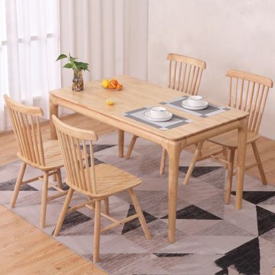 LL-A02 Nordischer moderner Stil Massivholz Esstisch Innenraum