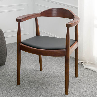 Kurzbein Nordic Restaurant Gebraucht Holz Imitation Teak-Esstuhl mit Vinylpolsterung