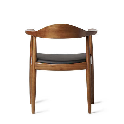 Kurzbein Nordic Restaurant Gebraucht Holz Imitation Teak-Esstuhl mit Vinylpolsterung