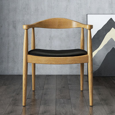 Kurzbein Nordic Restaurant Gebraucht Holz Imitation Teak-Esstuhl mit Vinylpolsterung