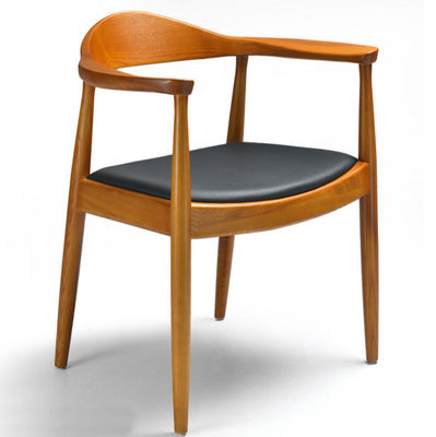 Kurzbein Nordic Restaurant Gebraucht Holz Imitation Teak-Esstuhl mit Vinylpolsterung