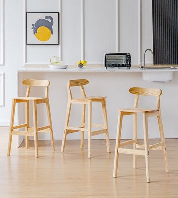 Vintage-Stil Hochstuhl Barhocker mit massivem Holzmaterial LL-C34