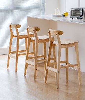 Vintage-Stil Hochstuhl Barhocker mit massivem Holzmaterial LL-C34