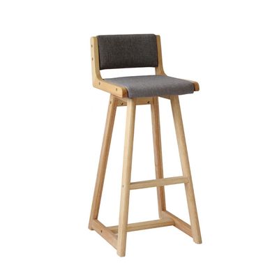 Natürliche Farbe Abnehmbare Vintage Polstered Massivholz Barhocker für Pub