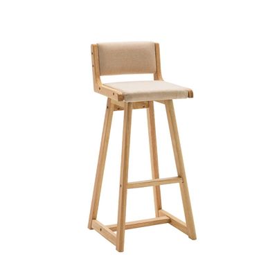 Natürliche Farbe Abnehmbare Vintage Polstered Massivholz Barhocker für Pub