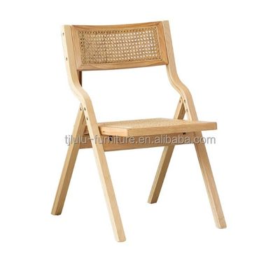 Holz Rattan Klappwohnzimmer Esszimmer Stühle Moderne Design-Stil für Esszimmer Möbel und Massivholz Bau
