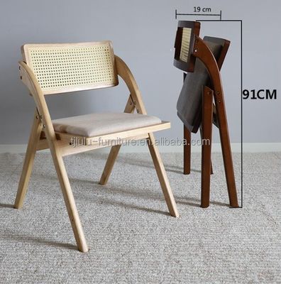 Holz Rattan Klappwohnzimmer Esszimmer Stühle Moderne Design-Stil für Esszimmer Möbel und Massivholz Bau