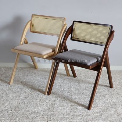 Holz Rattan Klappwohnzimmer Esszimmer Stühle Moderne Design-Stil für Esszimmer Möbel und Massivholz Bau
