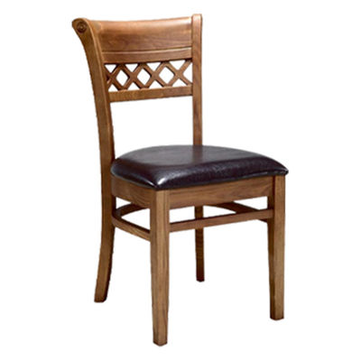 Moderner Stil Stoff Schaumsponge Cover Holz Stuhl für Holz Hotel Esszimmer