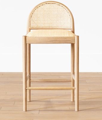 Modernes Esszimmermöbel Massivholz PU-Leder Barstuhl für Restaurantmöbel