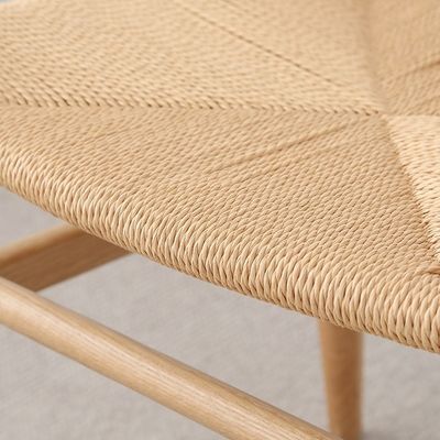 Handgefertigt Massivstrand Holz Seil Gewebtes Kissen Esszimmer Y Stuhl KEINE Falte OEM Service Akzeptiert Massivholz