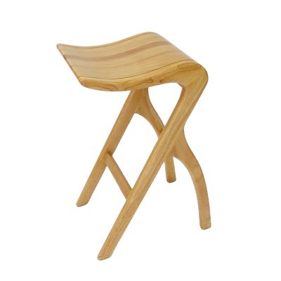 Home Bar Essential Lackierte Massivholz Barhocker mit hohem Wohnzimmerstuhl