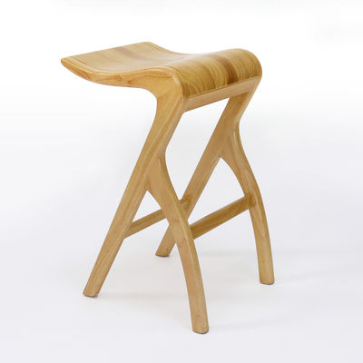Home Bar Essential Lackierte Massivholz Barhocker mit hohem Wohnzimmerstuhl