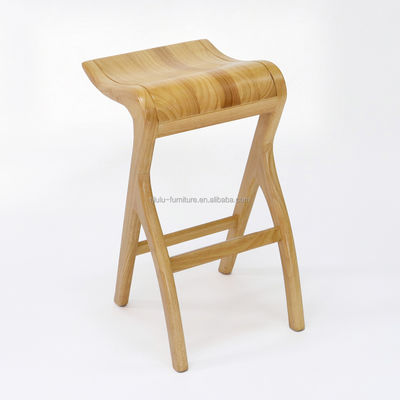 Customized Designs Vintage Massivholz Barhocker W35*D43.5*66.5CM für Hoch Wohnzimmer Holz Esszessel
