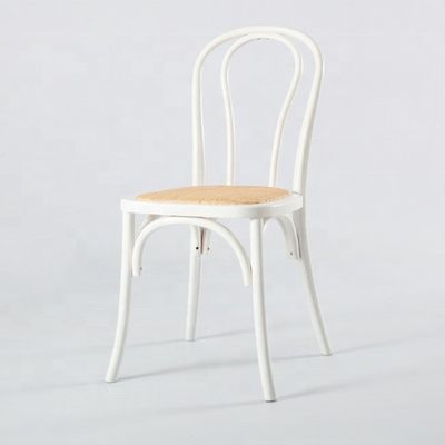 Chinesisches Mahagoni und Rattan Material Nordische Wohnmöbel Holzrahmen Bankett Esszessel mit stapelbarem Massivholz